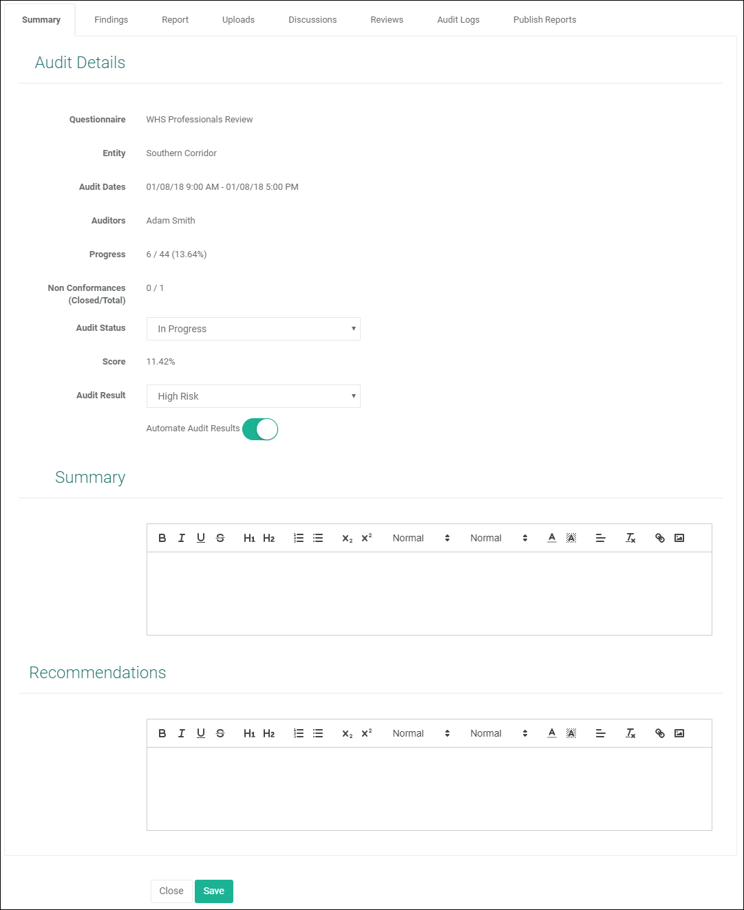 audit-summary-page